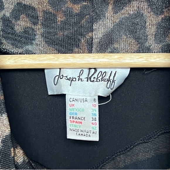 Joseph Ribkoff Black and Gray Striped top - Picture 5 of 9